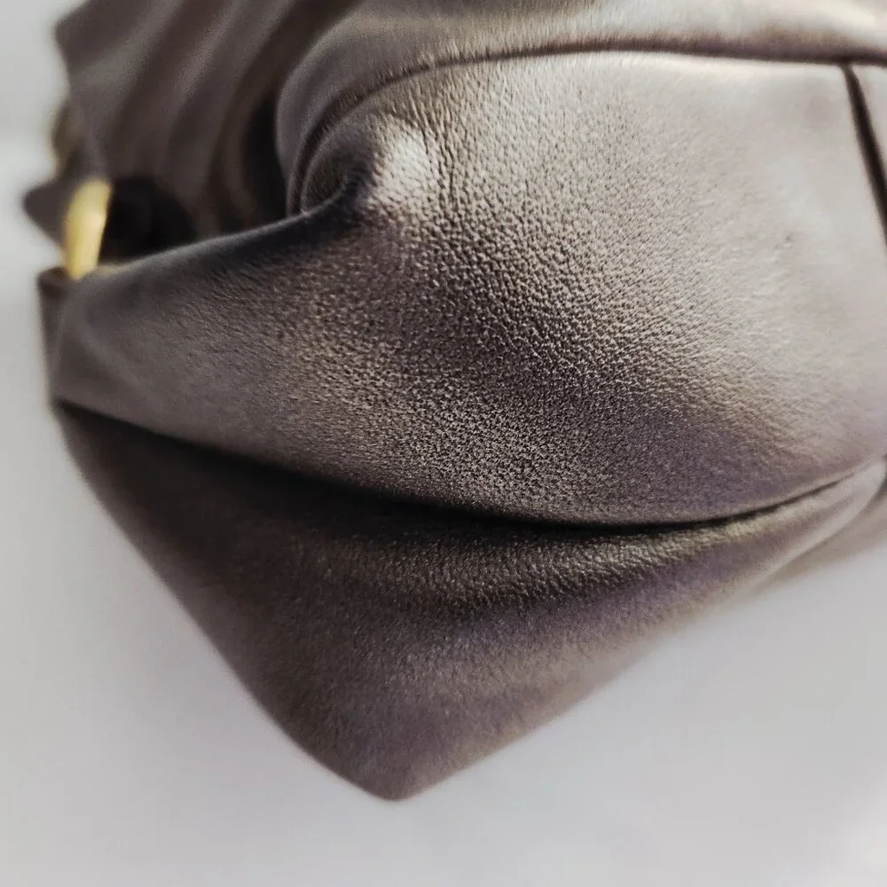 Euc Coach Ashley Bronze Leather Shoulder Bag Handbag Purse